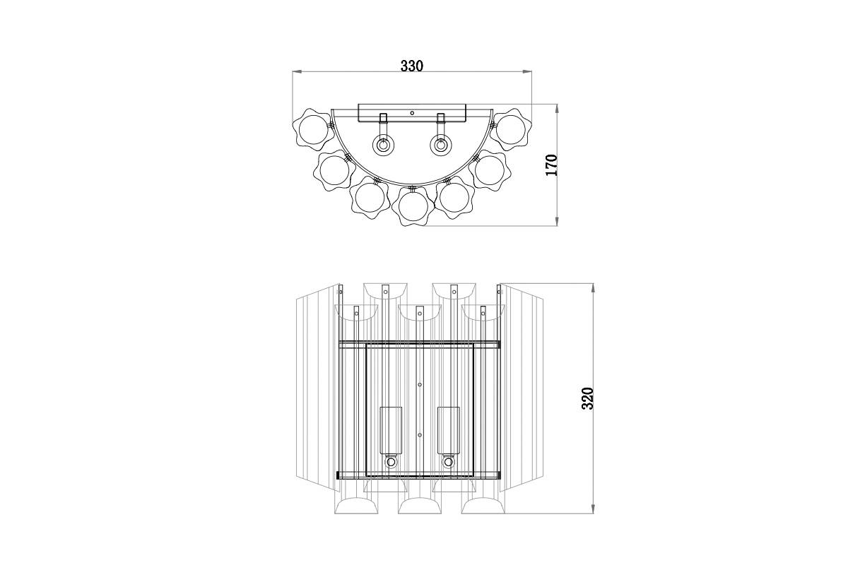 Настенный светильник Garda Decor 20MB3451-2
