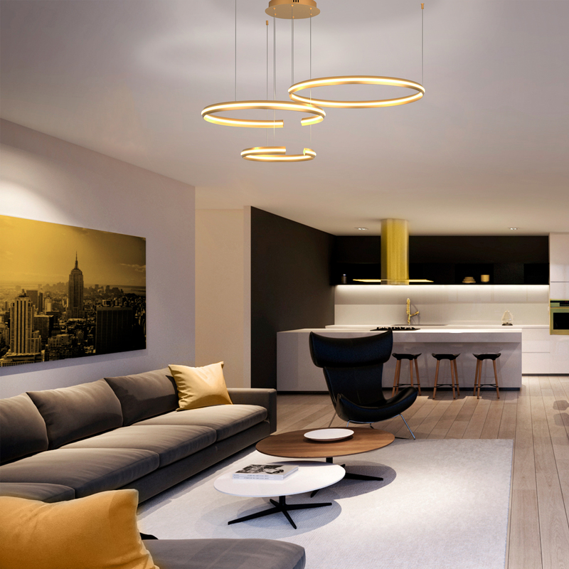 Подвесная люстра Eurosvet Gap 90280/3 золото Smart