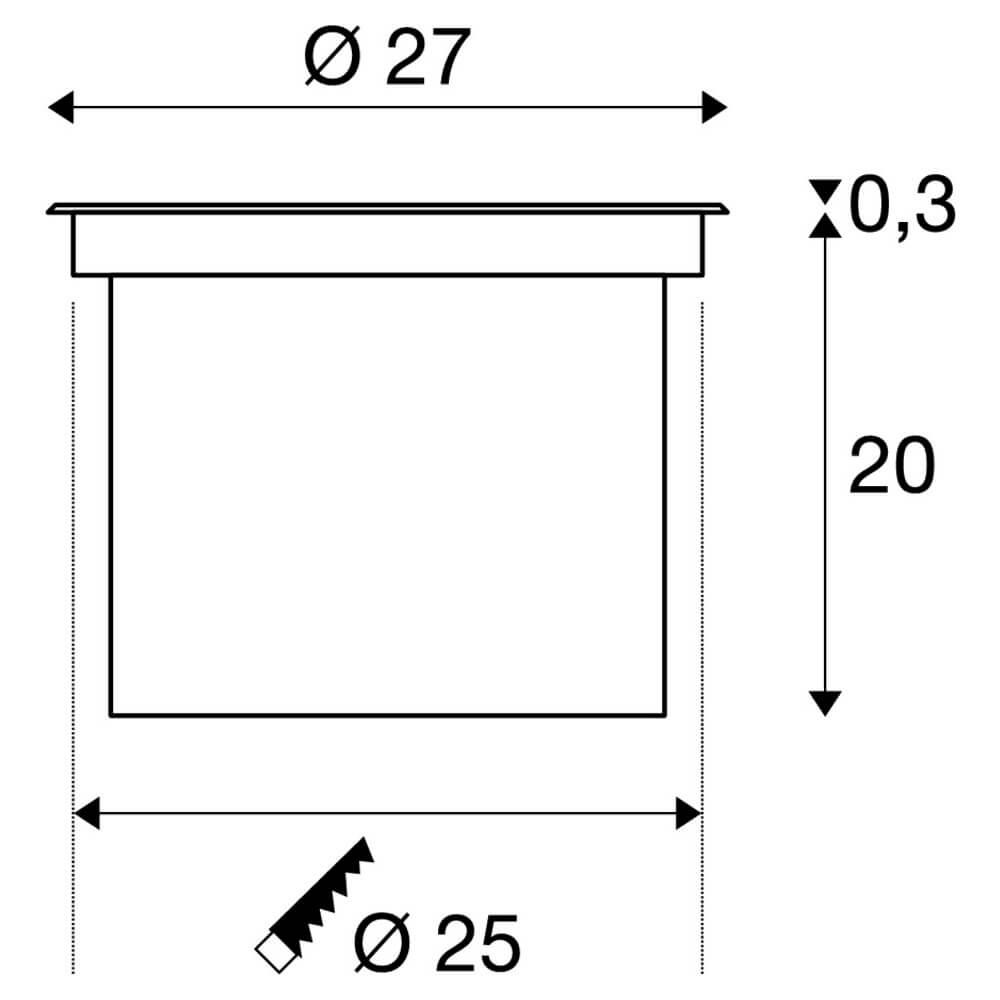 Ландшафтный светодиодный светильник SLV Dasar 270 1002897