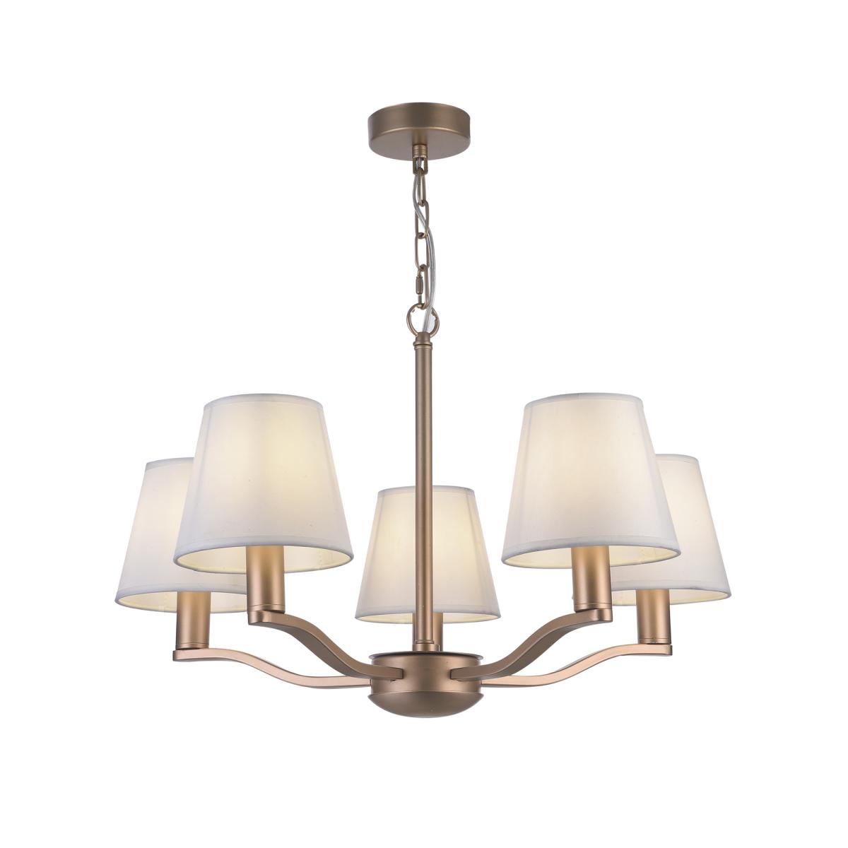 Подвесная люстра с абажуром из ткани Freya Marika FR5671PL-05G