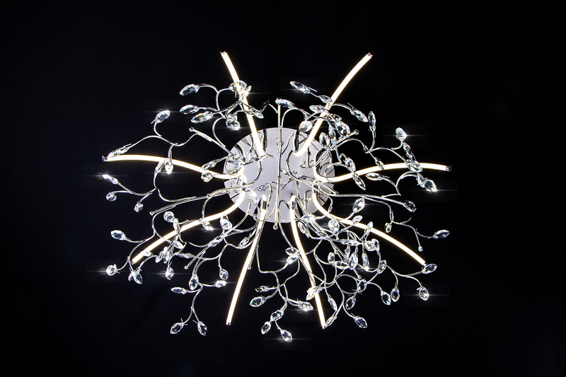 Потолочная светодиодная люстра Eurosvet Claudia 90036/8 хром