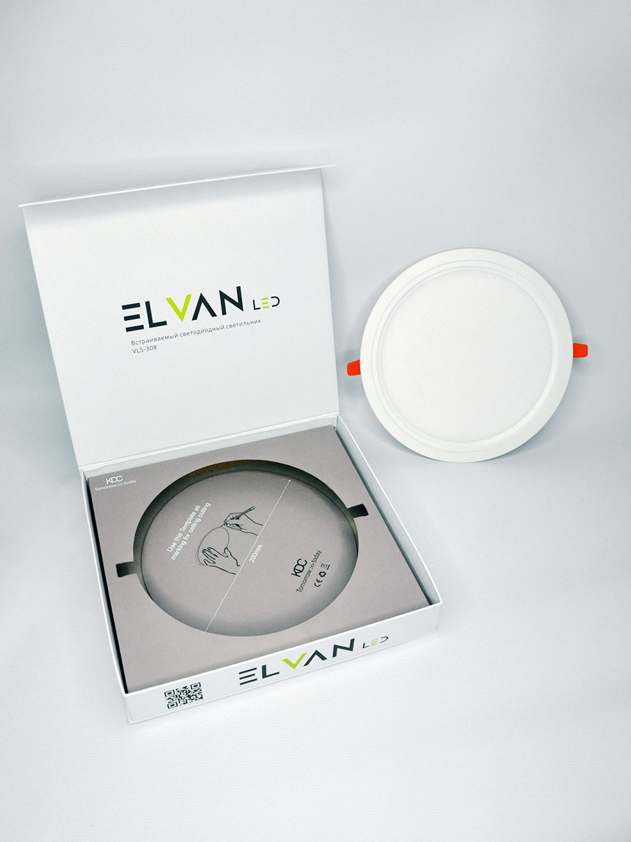 Встраиваемый светильник Elvan VLS-308R-22W-NH-Wh