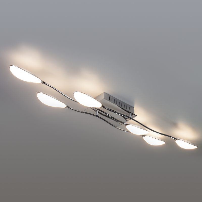 Потолочный светодиодный светильник Eurosvet Golf 90058/6 хром