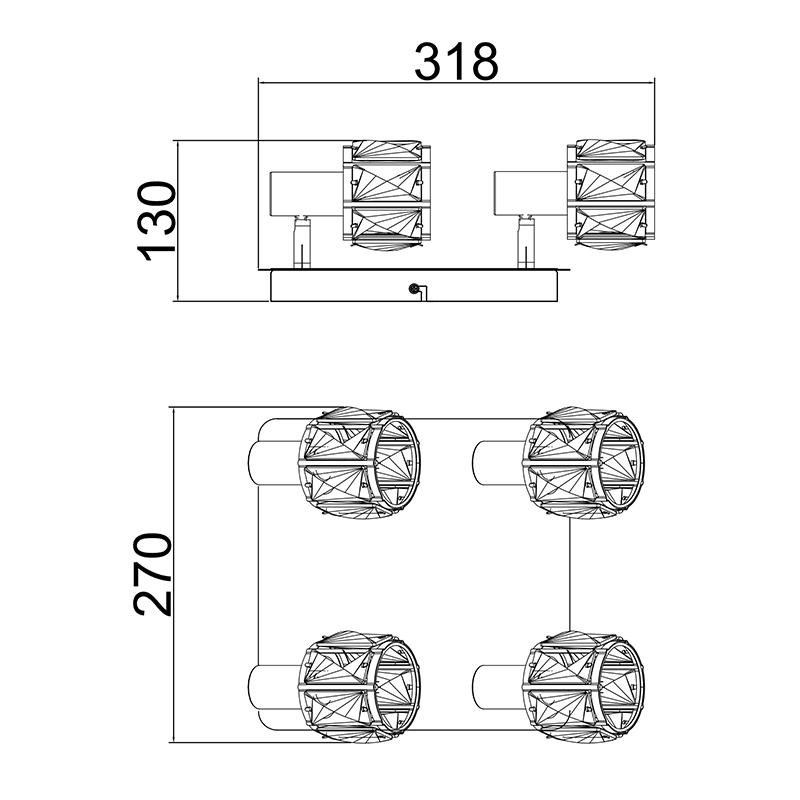 Светодиодный потолочный светильник Zumaline NIASA CK20181015-4