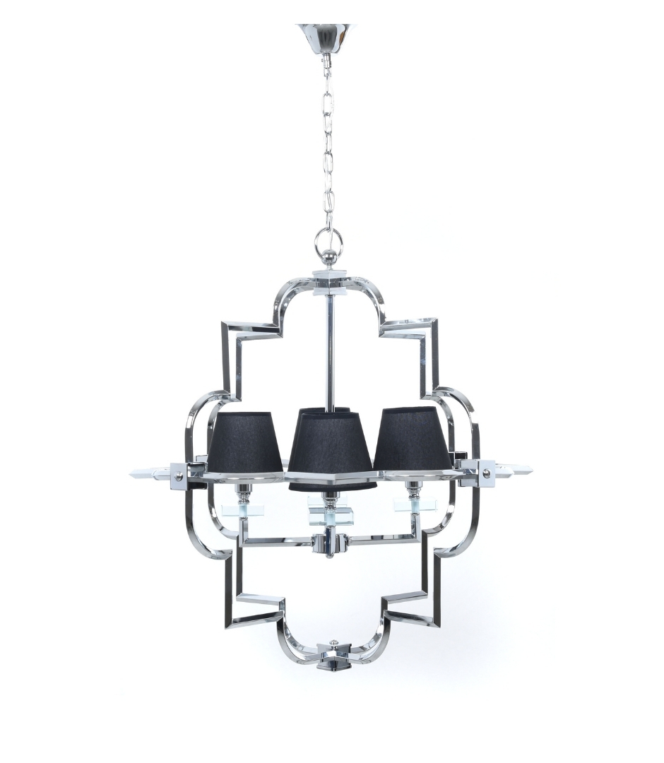 Подвесная люстра Lumina Deco Baltimore LDP 8020-4 CHR+BK