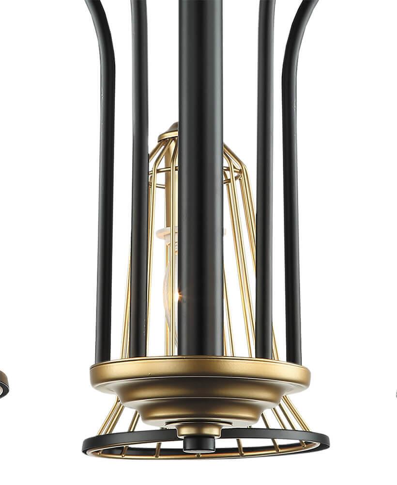 Подвесная люстра Lumien Hall Вейлер 4018/3P-BK-GD