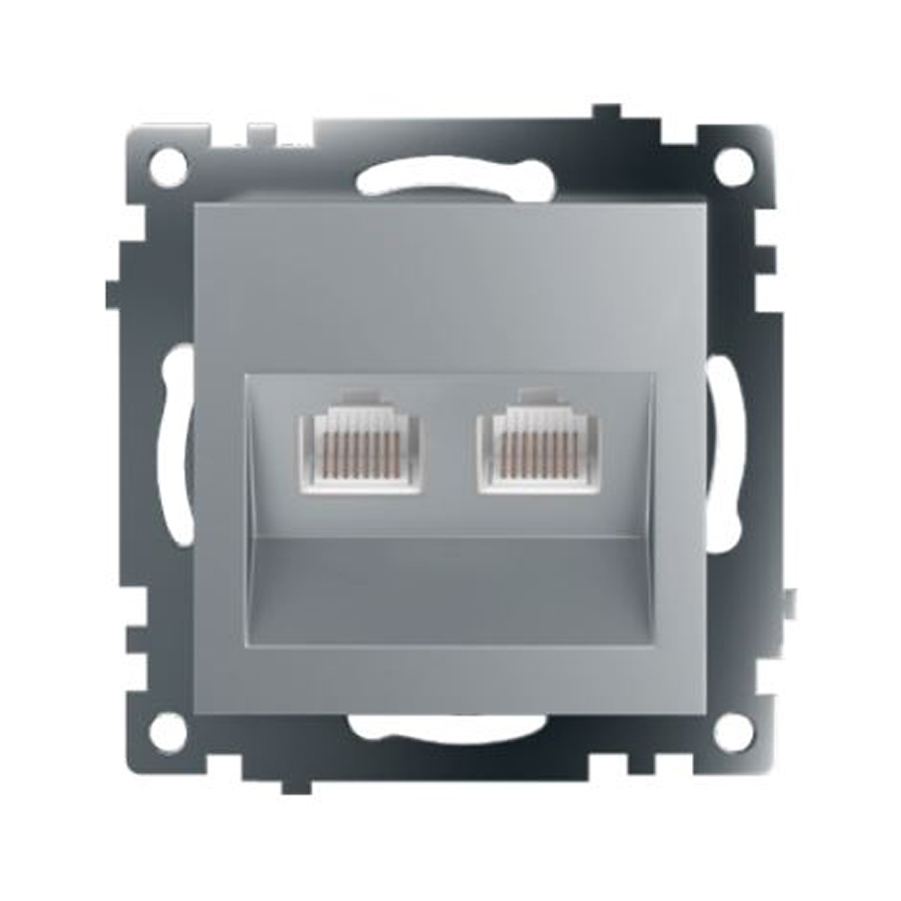 Розетка компьютерная 2-местная RJ-45 Stekker Катрин GLS00-7109-03 50005