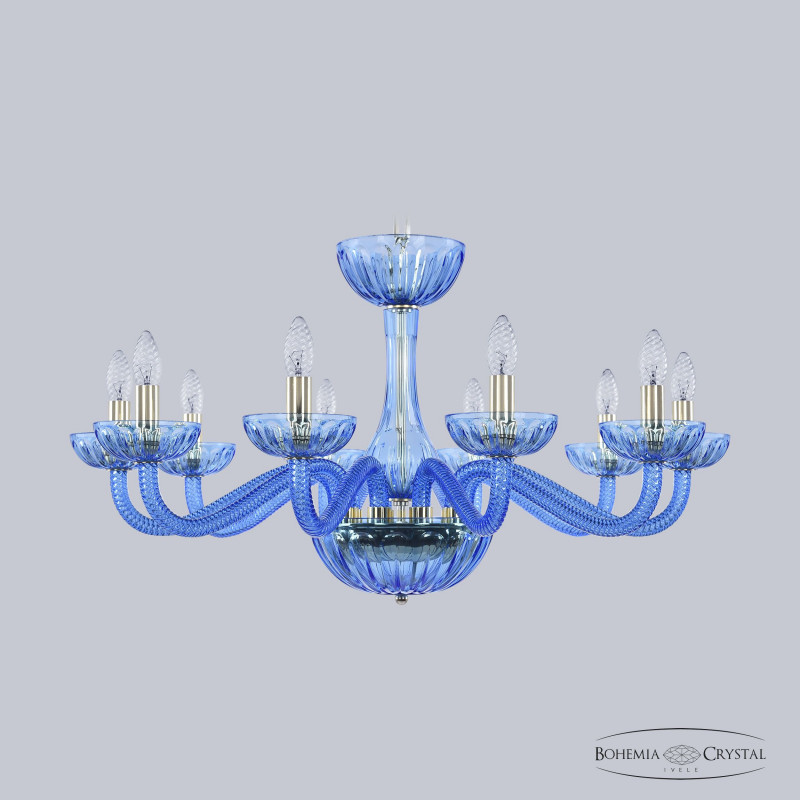 Подвесная люстра Bohemia Ivele Crystal 1311/10/300 G Aq/Aquamarine/M-1H