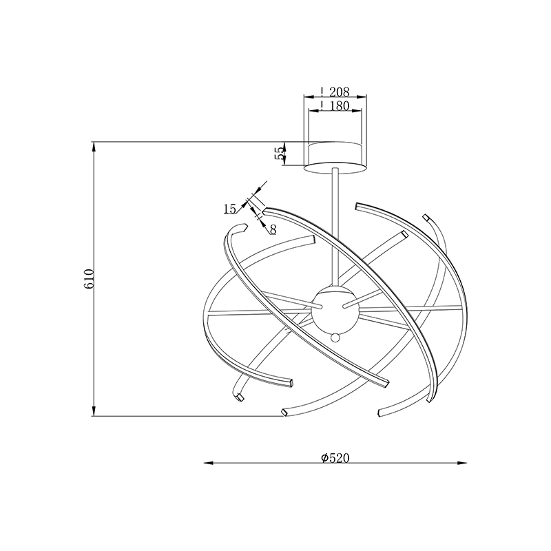Подвесная люстра светодиодная Zumaline COMET PL170856-6