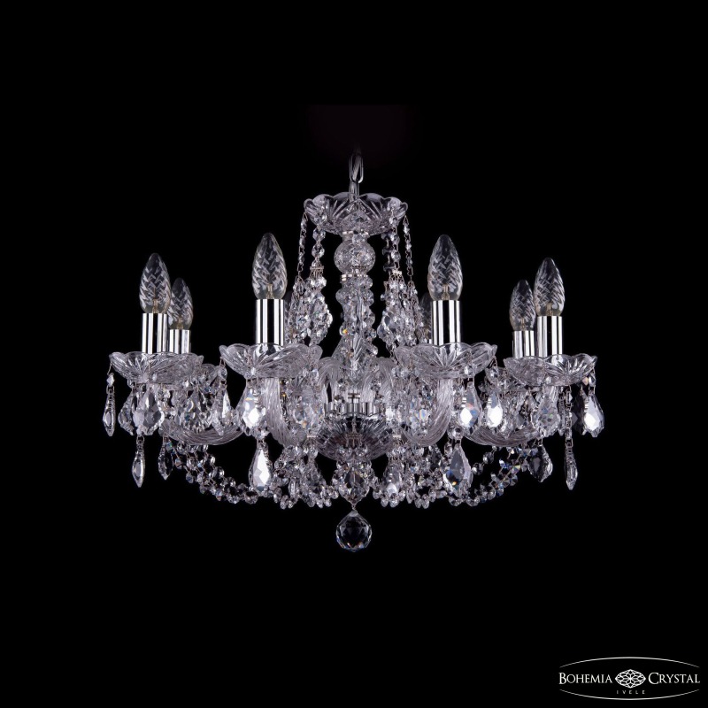 Подвесная люстра Bohemia Ivele Crystal 1406/8/195 Ni Leafs