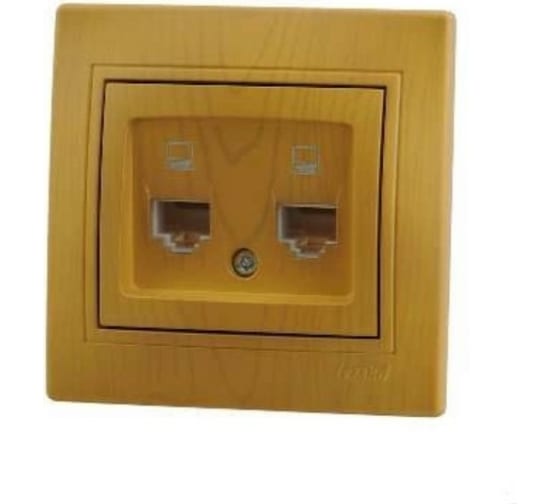 Розетка телефонная двойная евро Lezard Mira 701-0701-138