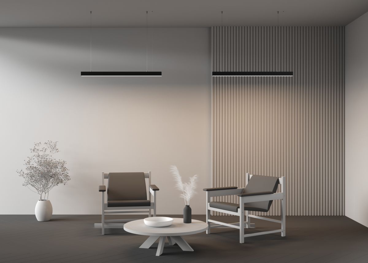 Линейный подвесной светильник Maytoni Technical 4000K 50x50 (Черный, 1 м) LL312028