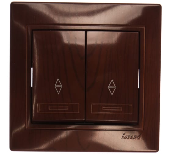 Выключатель проходной двойной Lezard Mira 701-0601-106