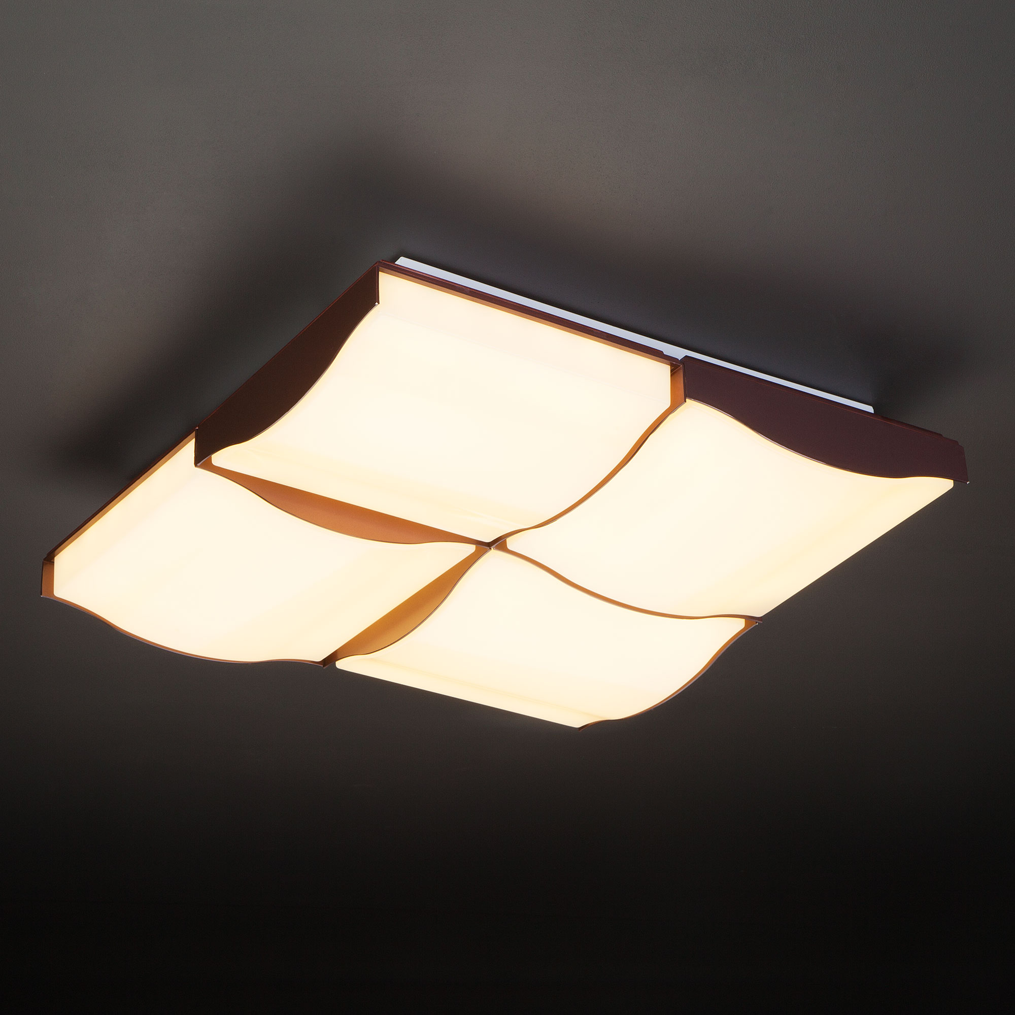 Потолочный светодиодный светильник Eurosvet Relief 90031/4 кофе в Москве