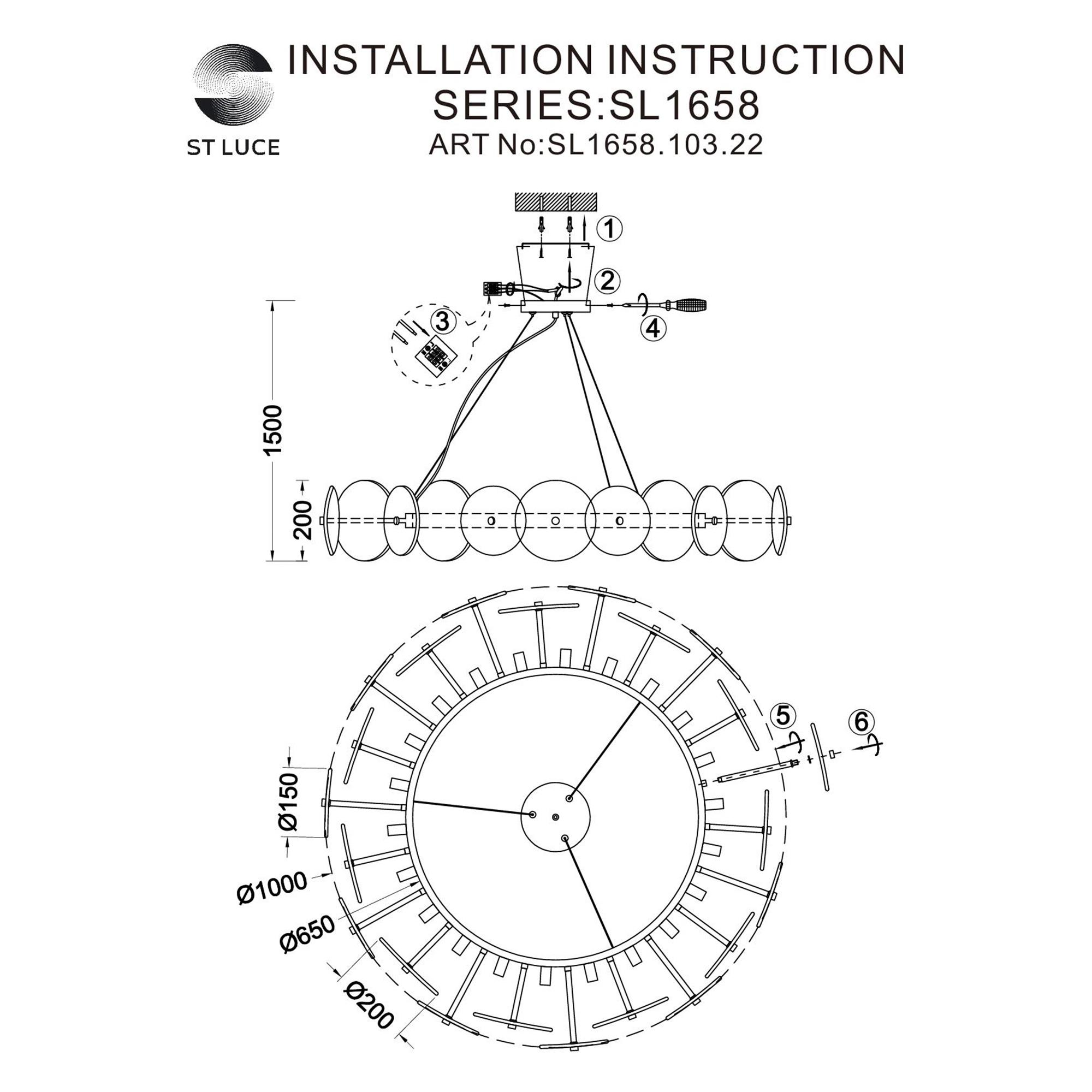 Подвесная люстра ST Luce Elsa SL1658.103.22