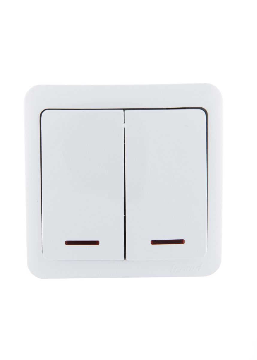 Выключатель двойной с подсветкой Lezard Viola 751-0200-112