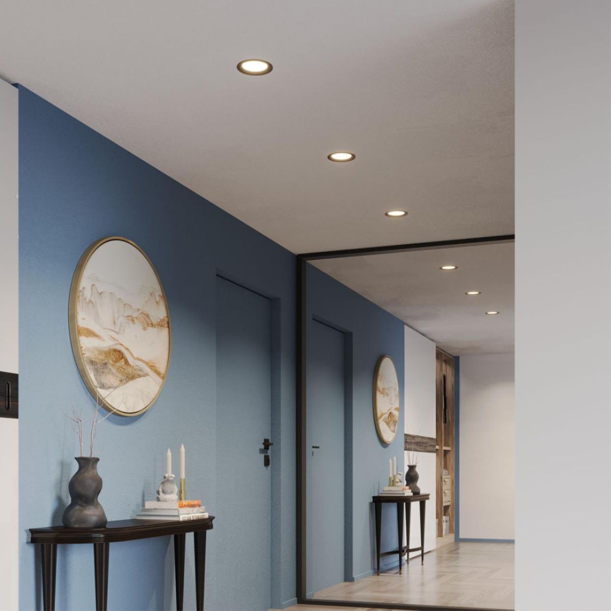 Встраиваемый светильник с переключателем цветовой температуры и угла рассеивания Novotech Wir Fluo 359847