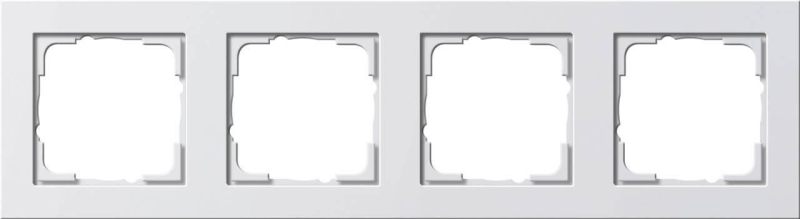 Рамка 4-постовая Gira E2 чисто-белый шелковисто-матовый 021422