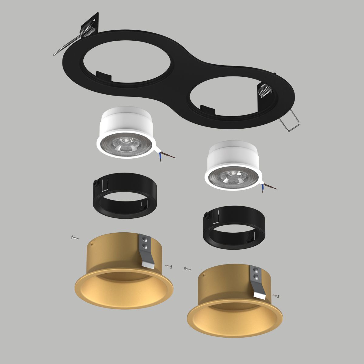 Встраиваемый светильник Lightstar Domino (214627+214603+214603+214007+214007) D6270303BMOD