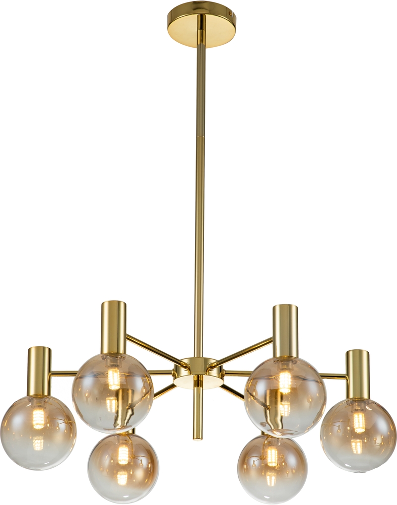 Люстра на штанге Indigo Collana 13015/6R Gold V000220