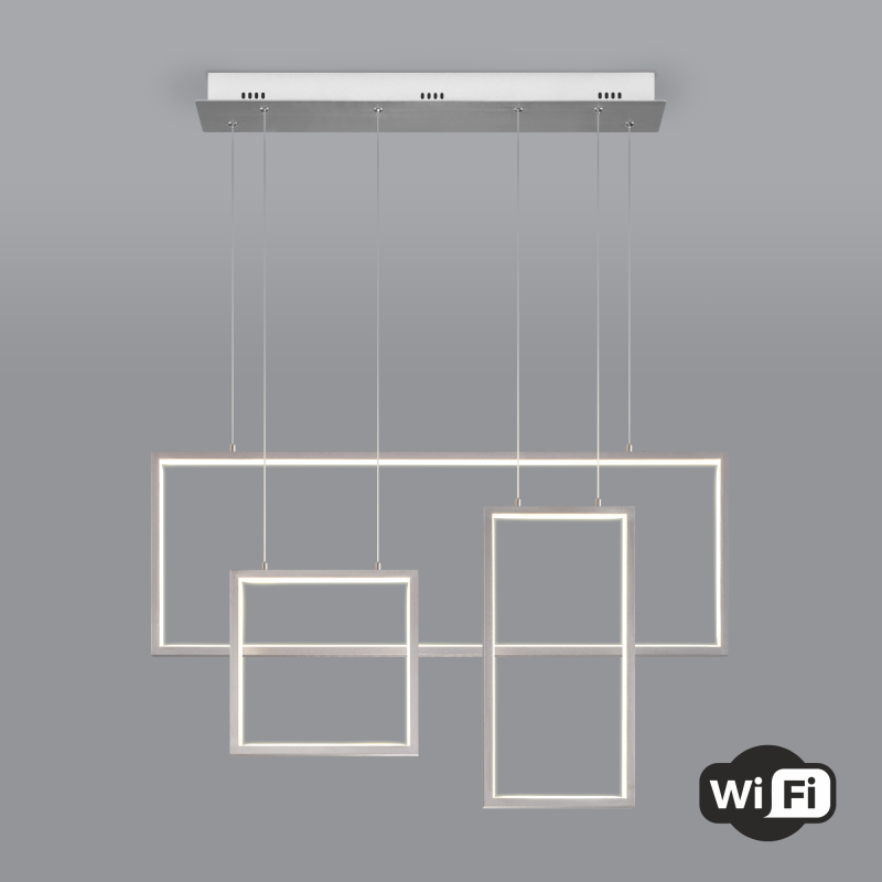 Подвесная светодиодная люстра Eurosvet Smart Direct 90278/3 сатин-никель