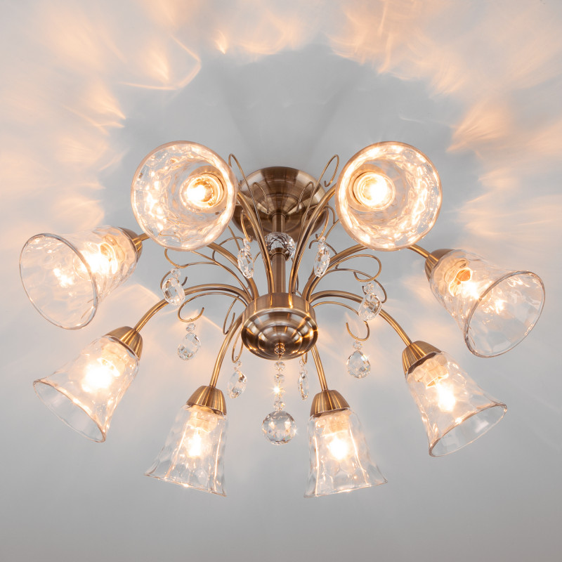 Люстра на штанге Eurosvet 30157/8 античная бронза