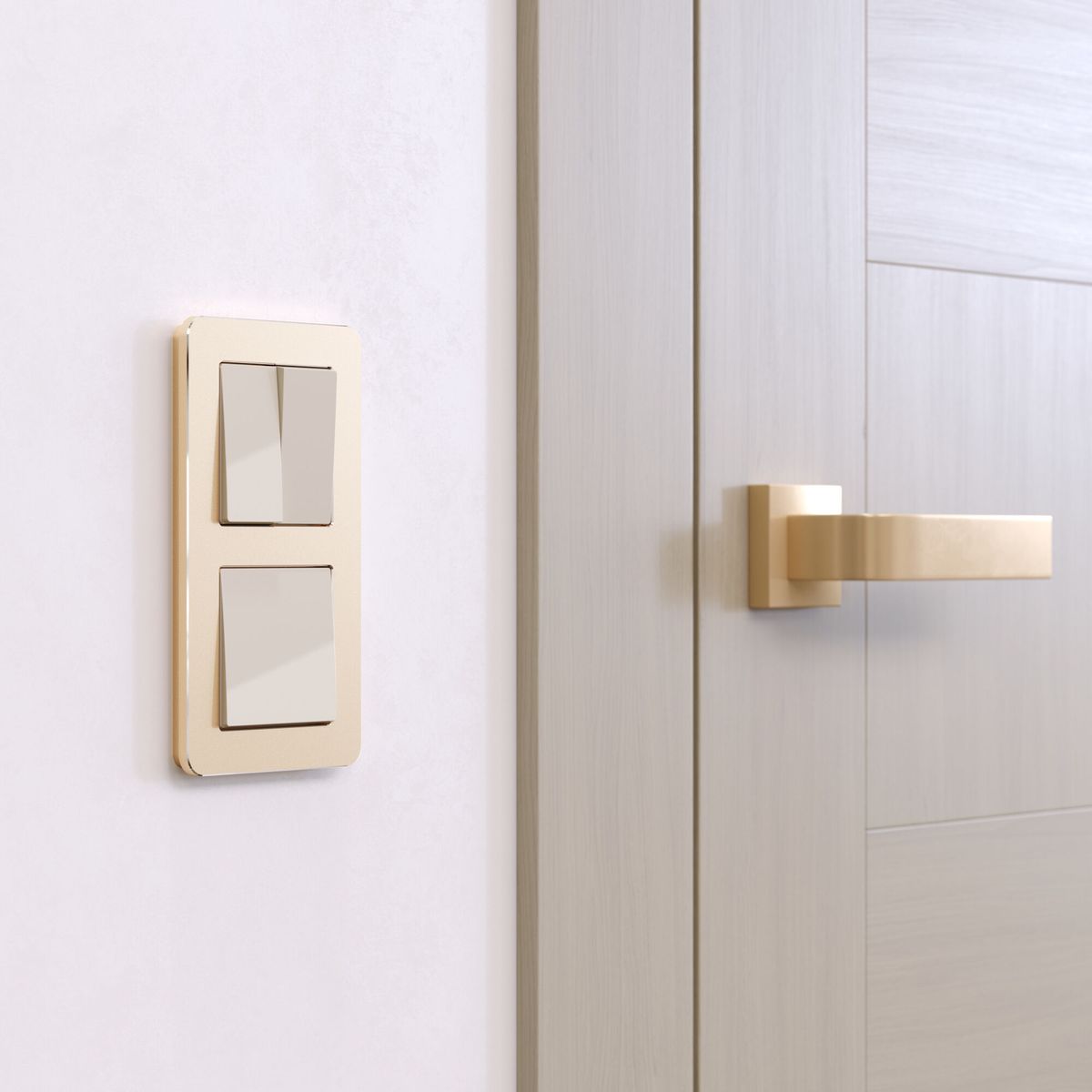 Рамка на 2 поста Werkel Platinum шампань 4690389184468 W0022611