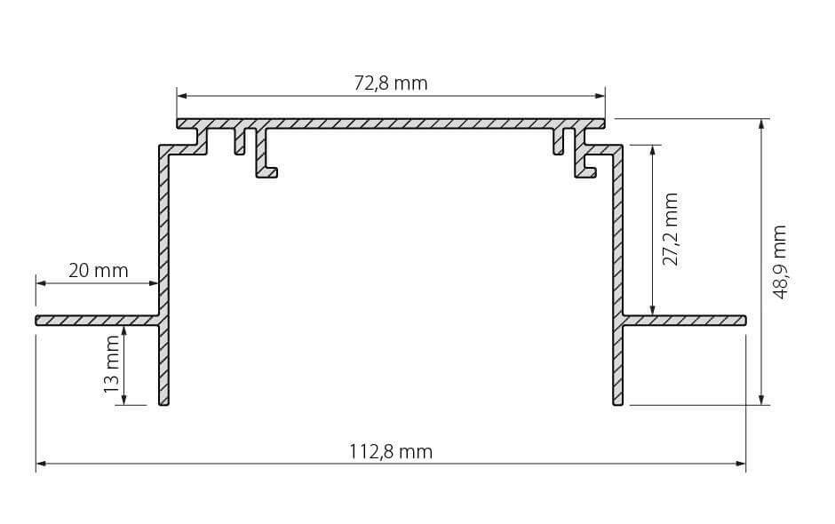 Профиль-держатель Arlight TEK-POWER-RW70F-GH13-2000 019884