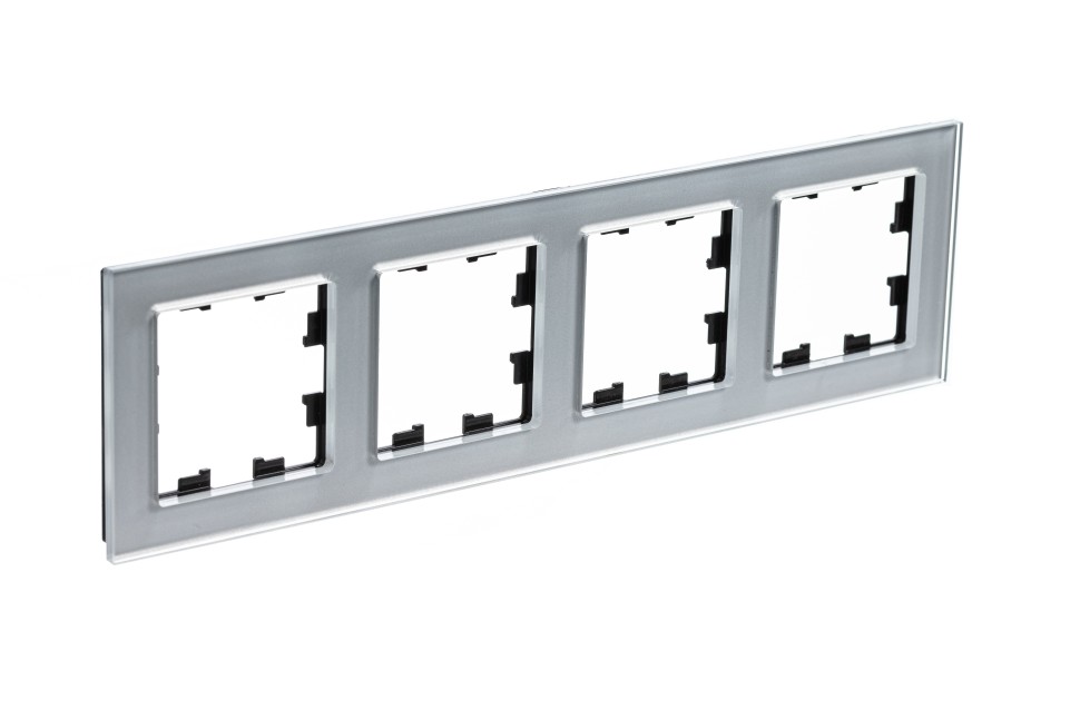 Рамка 4-ая Systeme Electric AtlasDesign Nature Стекло алюминий ATN320304