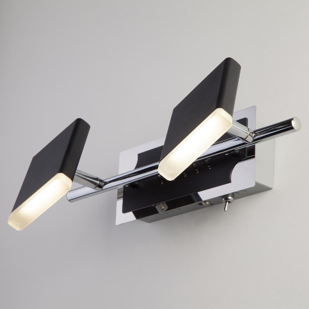 Настенный светодиодный светильник Eurosvet Collin 20000/2 черный