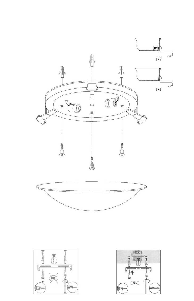 Настенно-потолочный светильник Lucide Alabaster 07113/40/67