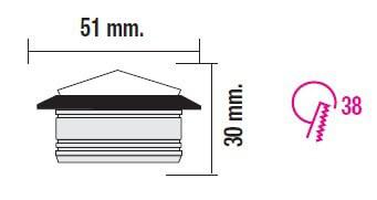 Встраиваемый светодиодный светильник Horoz Elena-1 1W 6400K матовый хром 016-010-0001 (HL670L) HRZ00000254