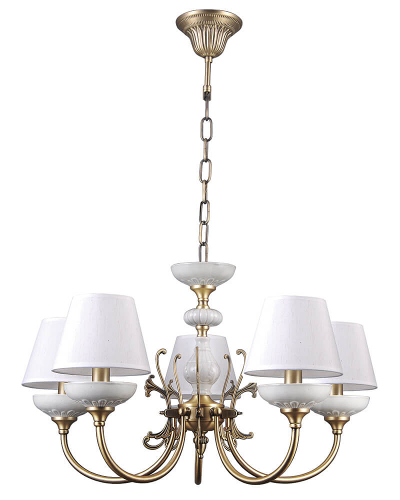 Подвесная люстра Lumien Hall Лива 1025/5H-AB-WT