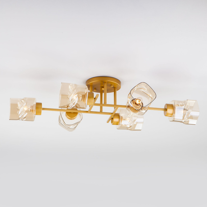 Люстра на штанге Eurosvet 30165/6 перламутровое золото