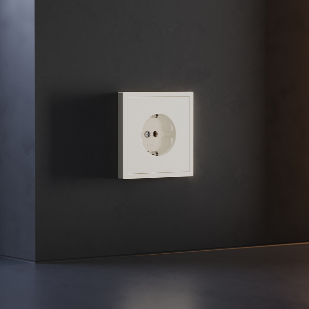 Накладка для розетки с заземлением Voltum S70 (хлопок) VLS000613