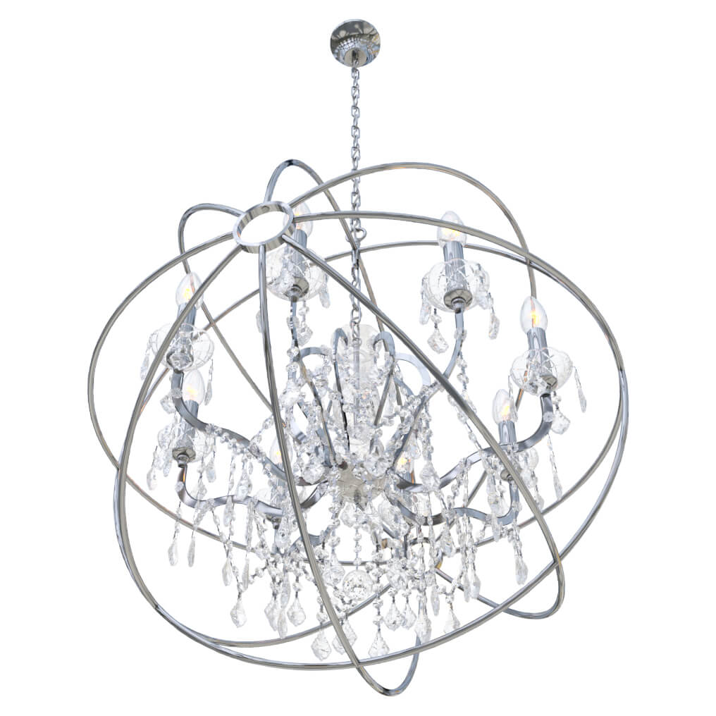 Подвесная люстра LOFT IT Foucaults orb crystal Loft1896/8