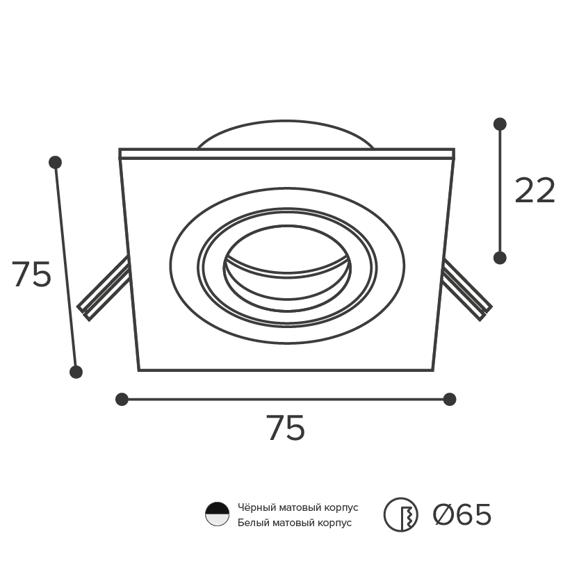 Встраиваемый светильник под лампу MR11 WOLTA Alto mini WDL-MR11/01W-S