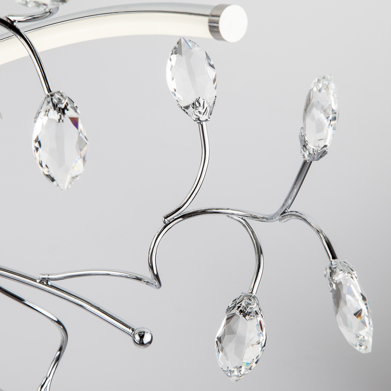 Потолочная светодиодная люстра Eurosvet Claudia 90036/5 хром