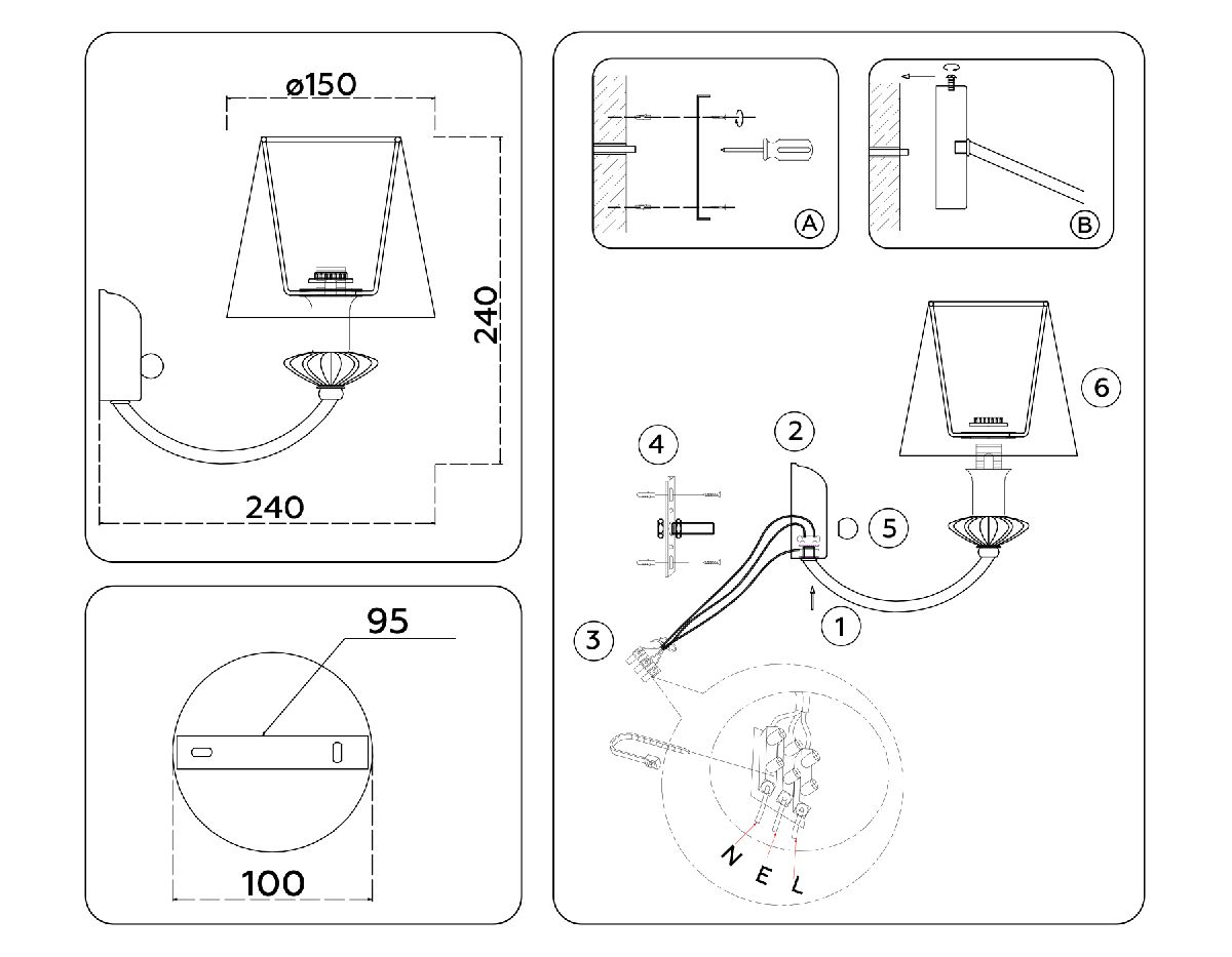 Бра Ambrella Light High Light Ceramo Classic LH75027