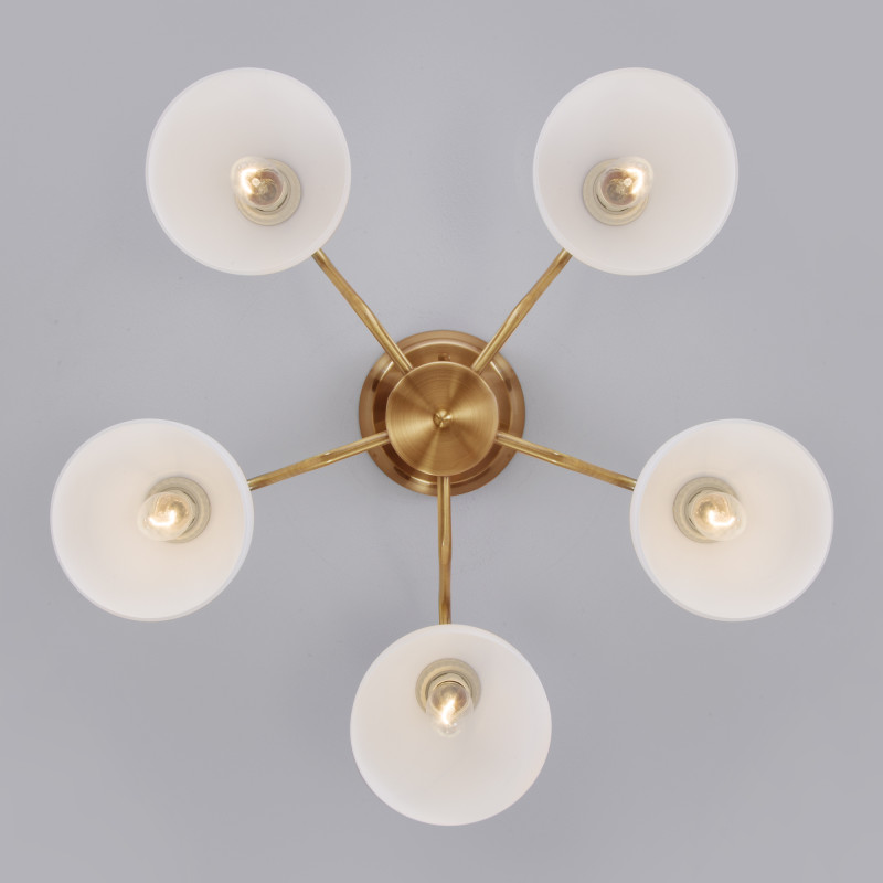 Люстра на штанге Eurosvet 30172/5 античная бронза