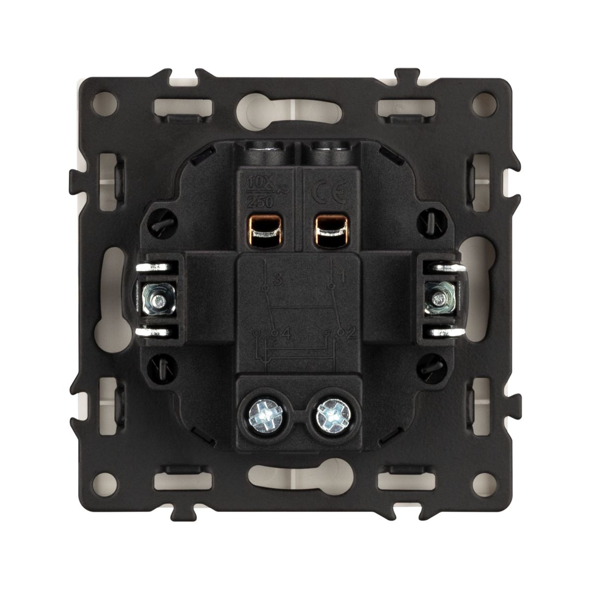 Механизм выключателя одноклавишный перекрёстный Arlight SWT-NOBE-MKX1-SFPL-GD (230V, 10A) 054250
