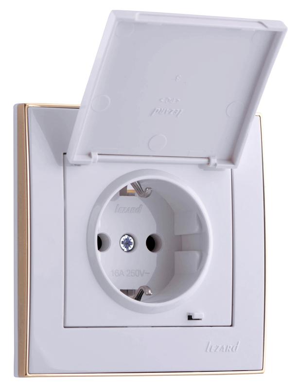 Розетка с защитой от детей Lezard Rain 703-0226-124