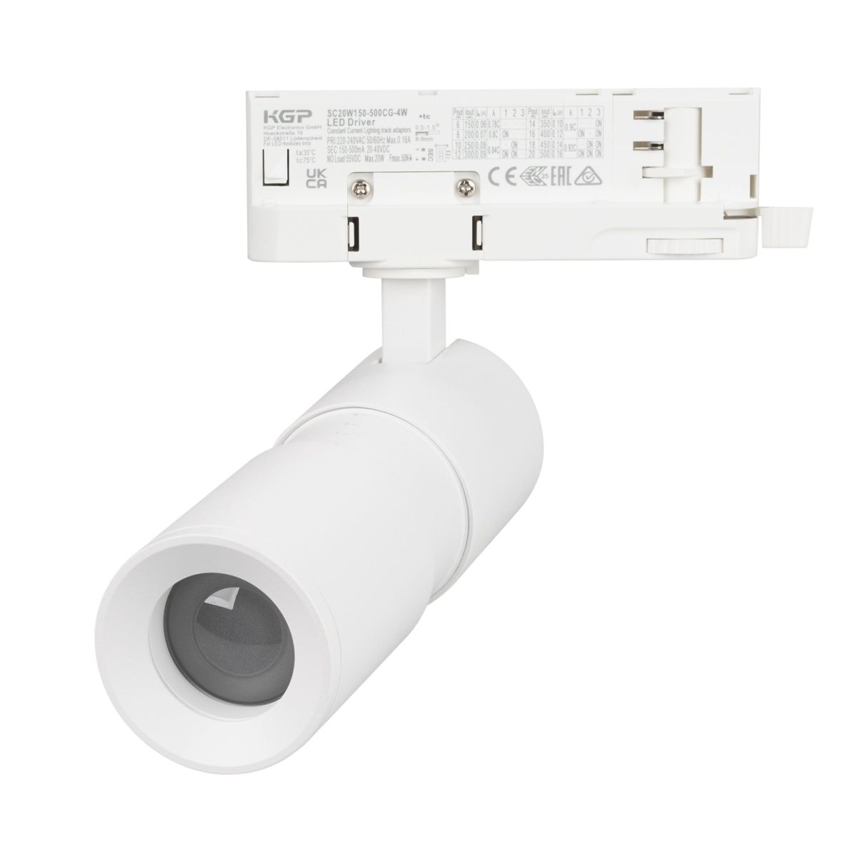 Трековый трехфазный светильник Arlight LGD-ARTEMIS-TRACK-4TR-R55-12W Warm3000 (WH, 8-80 deg, 230V, DALI) 057689
