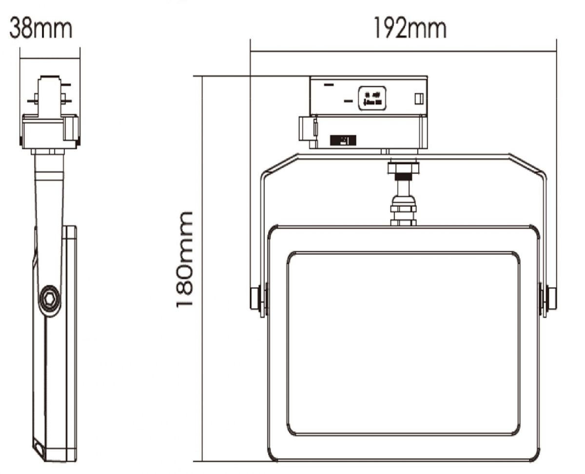Трековый трехфазный светильник Deko-Light Flood 707130