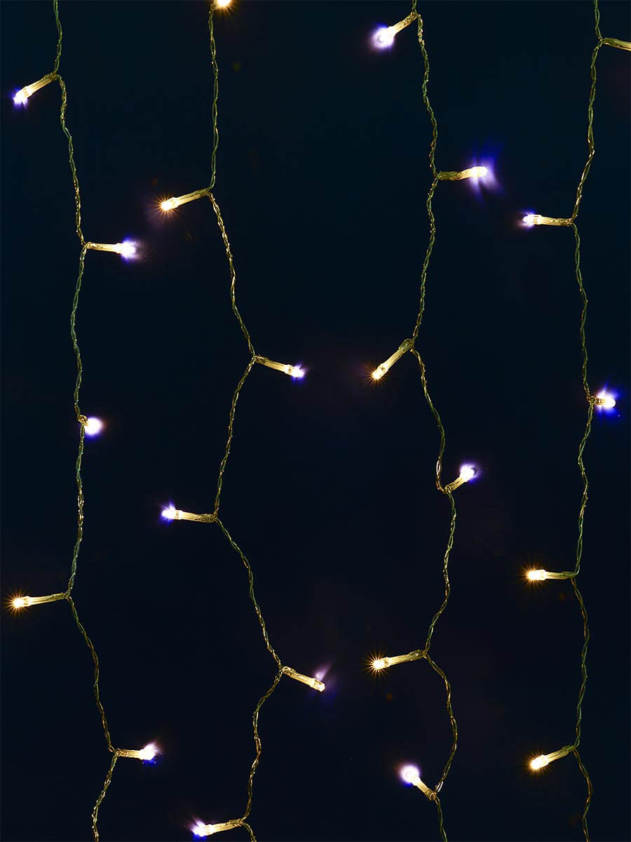 Гирлянда на солнечных батареях (UL-00006538) Uniel Занавес USL-S-131/PT1515 Warm White Curtain