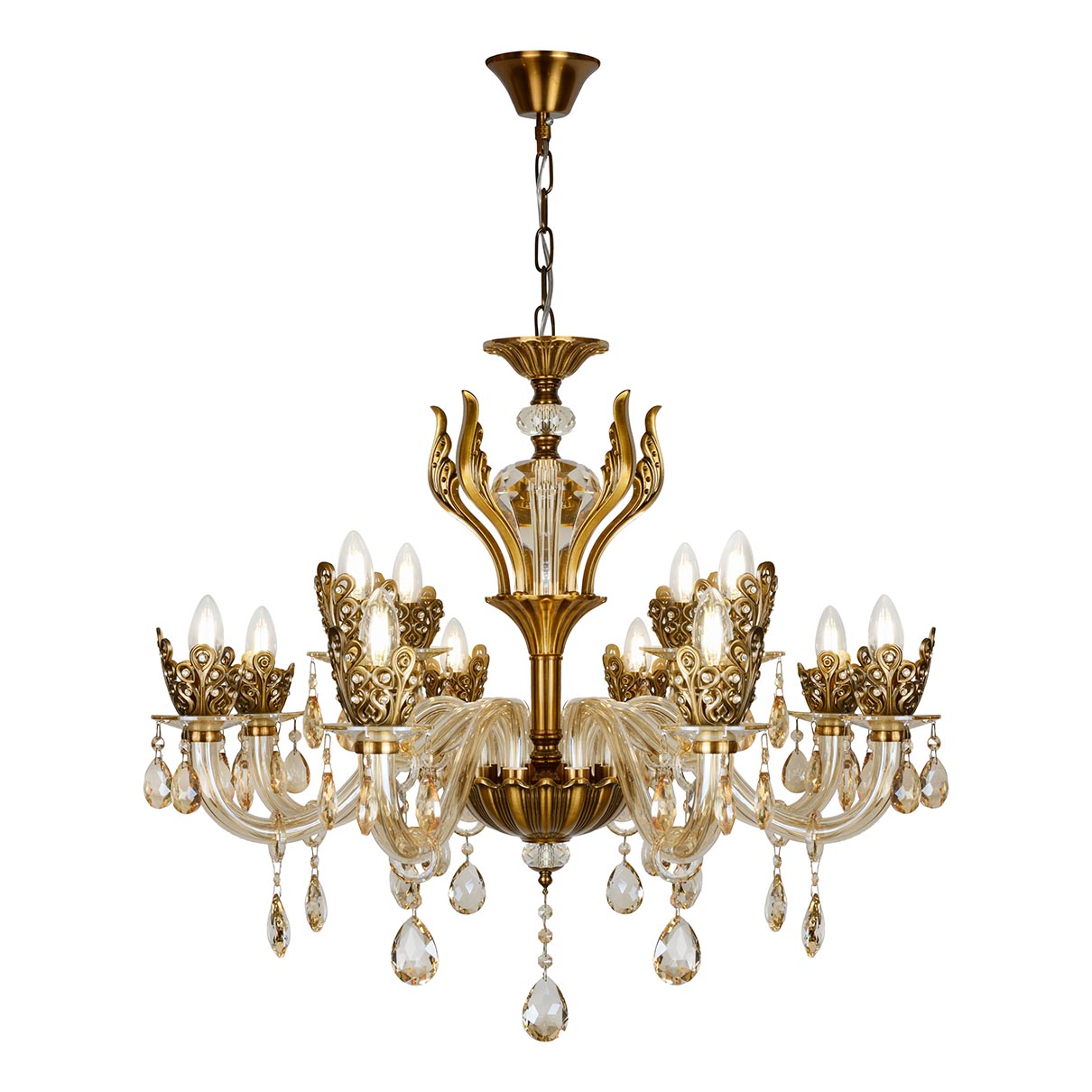 Подвесная люстра iLamp Asia 61078-8+4 BR