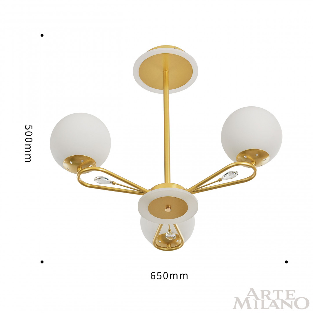 Люстра на штанге Arte Milano Neapolis 277138/3 GD