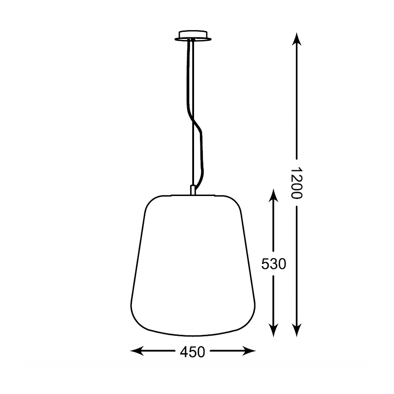 Подвесной светильник Zumaline VIDRO OYD-10063A-SP1-SMOKEY