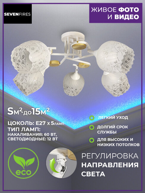 Потолочная люстра Wedo Light Bakin WD3320/5C-WT