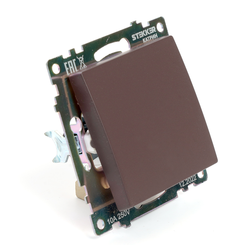 Переключатель 1-клавишный Stekker Катрин GLS10-7105-04 49018